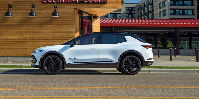 2026 Chevrolet Equinox EV side profile highlighting sleek exterior design and aerodynamic lines in Northampton, MA