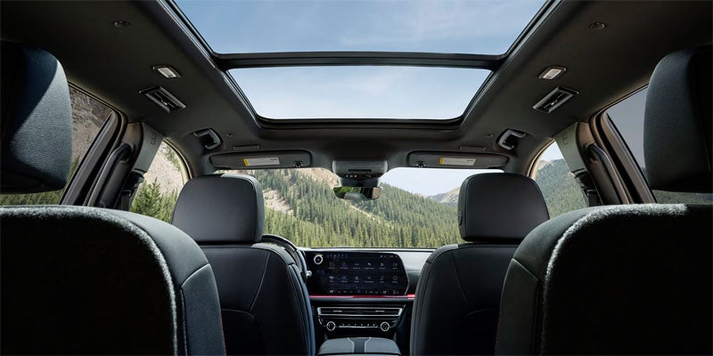 Interior of the 2026 Chevrolet Traverse in Northampton, MA with spacious three-row seating, premium materials, and innovative Smart Slide second-row access for easy 3rd-row entry.