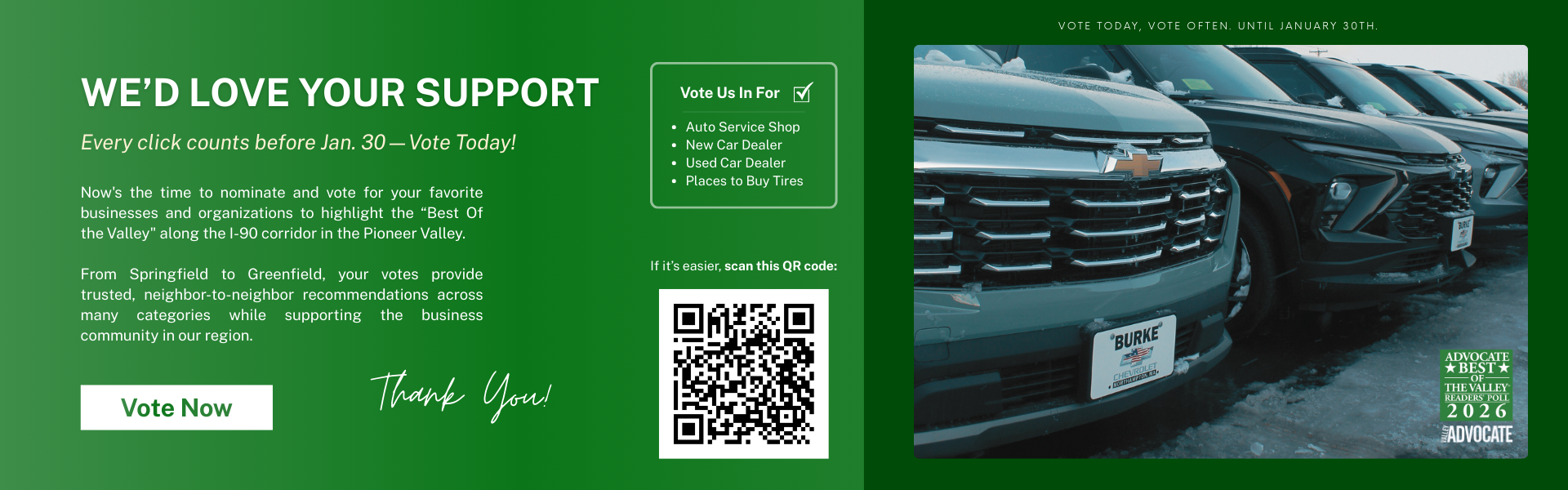 We'd Love Your Support