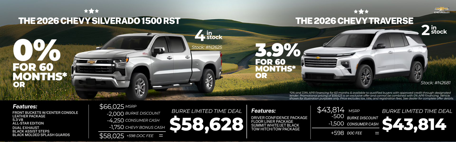 2026 Silverado and 2026 Traverse