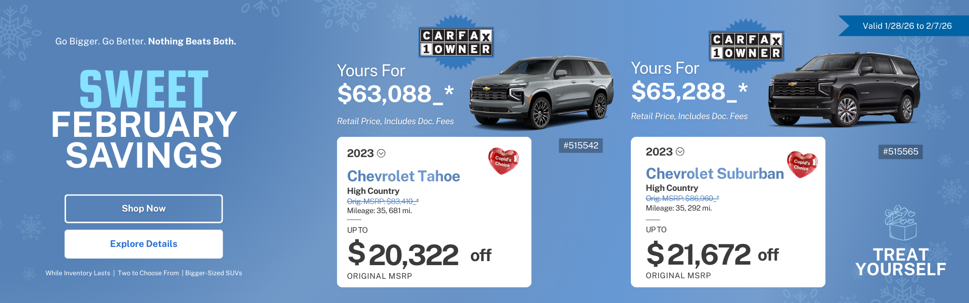 Shop Burke Chevrolet's Sweet February Savings